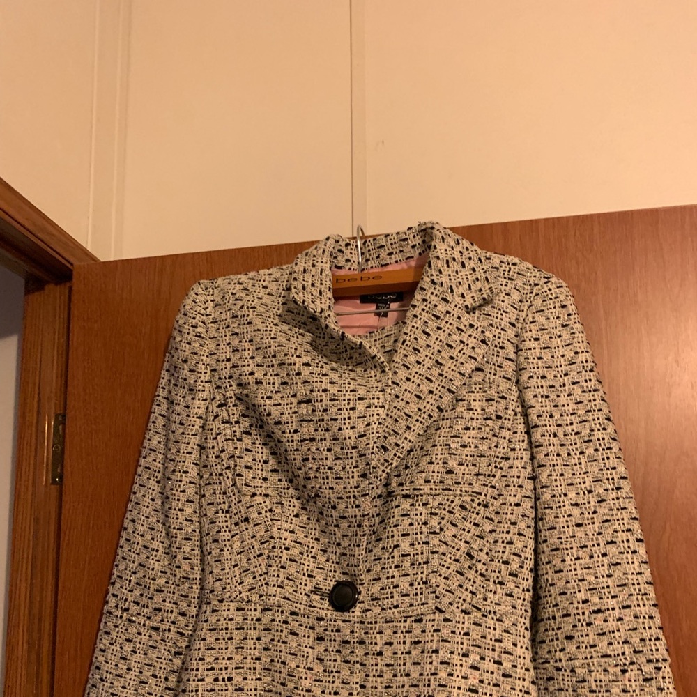 Beautiful Bebe mini skirt suit, never worn.